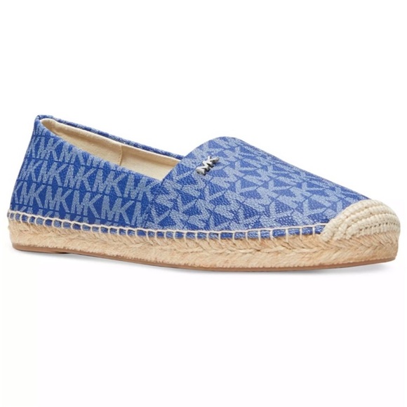 Michael Kors Cobalt Blue Kendrick Slip On Espadrille Flat Shoes - Picture 1 of 5